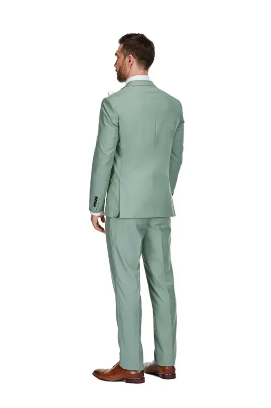 Men's 3-Piece Premium Vested 3-Piece Slim Fit Suit - 2