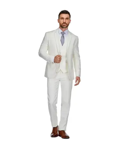 Men's 3-Piece Premium Vested 3-Piece Slim Fit Suit 