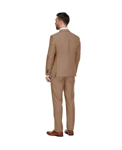 Men's 3-Piece Premium Vested 3-Piece Slim Fit Suit - 3