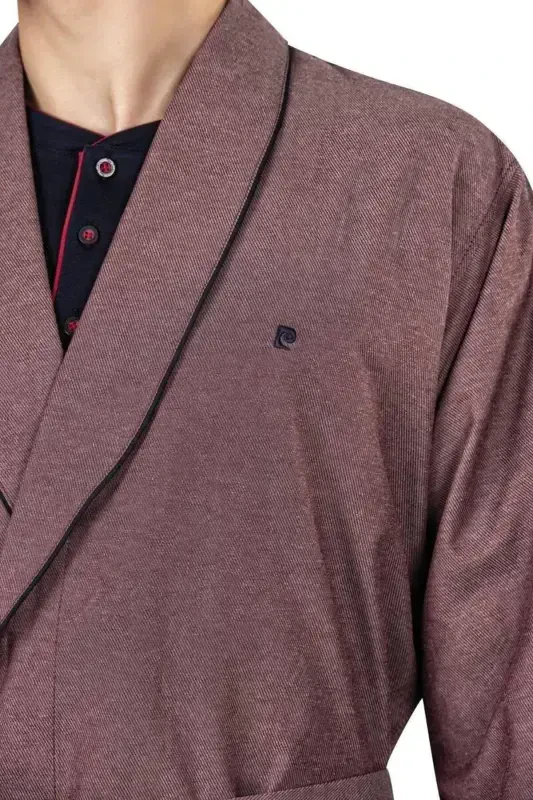 Men's 3-Piece Short Robe Set-NAVY BLUE - 8