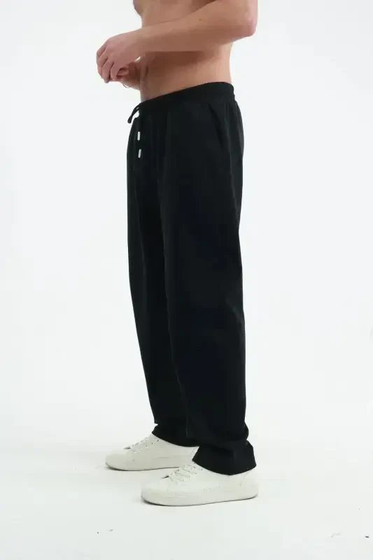 Men's 3-Piece Tracksuit Bottoms Wide Leg Baggy Relaxed Fit Loose Leg - Multicolor - 2
