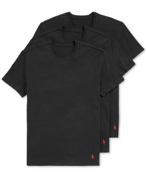 Men's 3-Pk. 4D Flex Cooling Crewneck Undershirts Polo Black - 1