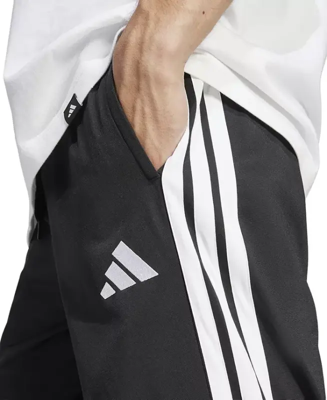 Men's 3-Stripes Regular-Fit Tricot Track Shim - Qora - 2
