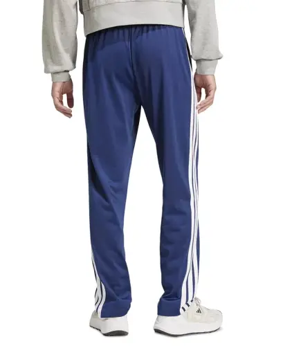 Men's 3-Stripes Regular Open Hem Track Pants - Dark Blue - 3