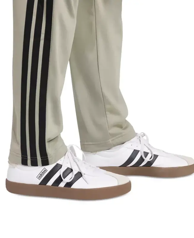 Men's 3-Stripes Regular Open Hem Track Pants - Silver Pebble - 3