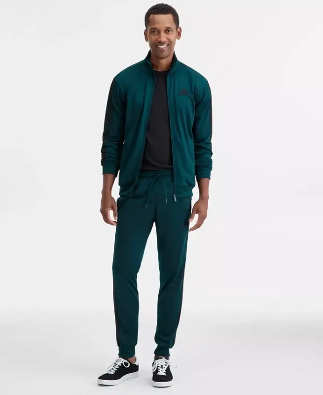 Men's 3-Stripes Tricot Regular Tapered Track Pants - Aurora Ivy - 3