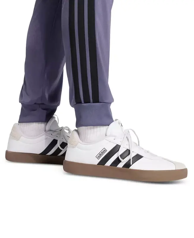 Men's 3-Stripes Tricot Regular Tapered Track Pants - Violet - 3