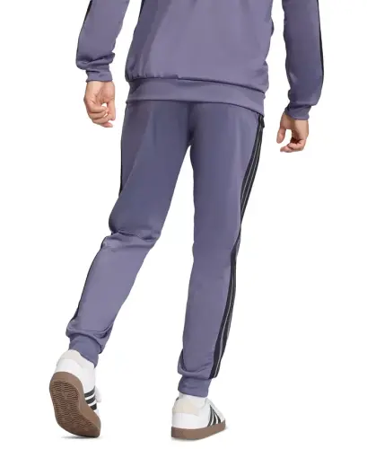 Men's 3-Stripes Tricot Regular Tapered Track Pants - Violet - ADIDAS (1)