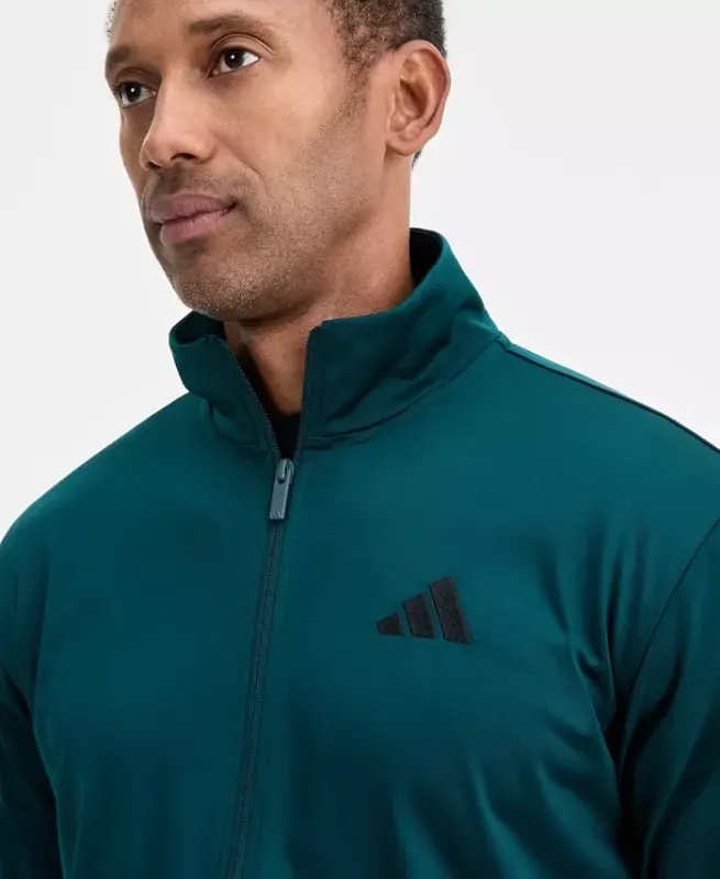 Men's 3 Stripes Tricot Regular Track Jacket - Aurora Ivory - 4