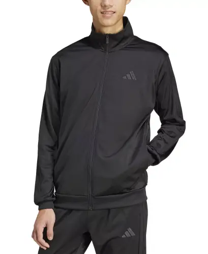 Men's 3 Stripes Tricot Regular Track Jacket-Black - 4