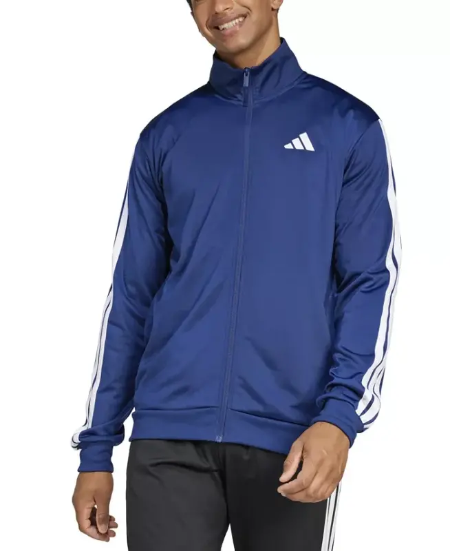 Men's 3 Stripes Tricot Regular Track Jacket - Dark Blue - 1