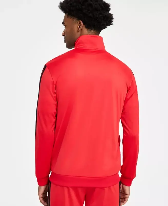 Men's 3 Stripes Tricot Regular Track Jacket - Ruby Red/Black - 5