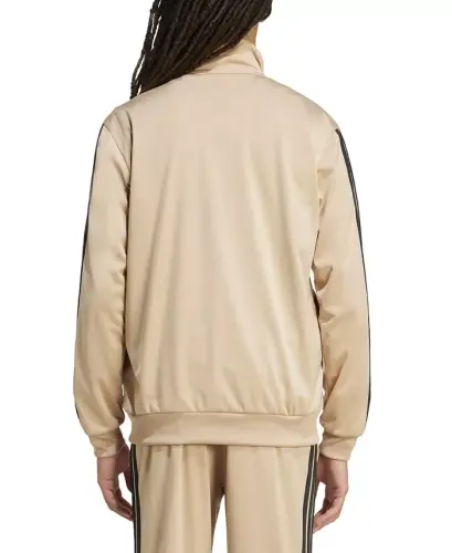 Men's 3 Stripes Tricot Regular Track Jacket - Sandstone/Black - 3