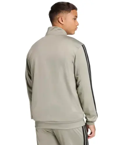 Men's 3 Stripes Tricot Regular Track Jacket - Silver Pebble - 2