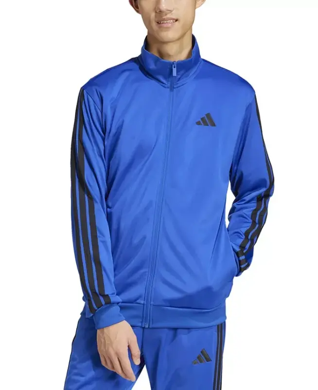Men's 3 Stripes Tricot Regular Track Jacket - Team Royal/Black - ADIDAS