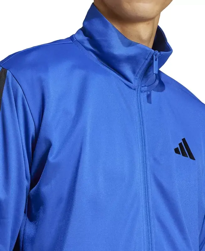 Men's 3 Stripes Tricot Regular Track Jacket - Team Royal/Black - 2