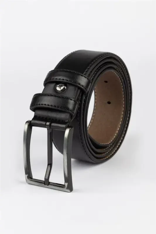 Men's 3.5 Cm Classic Black Belt - 1