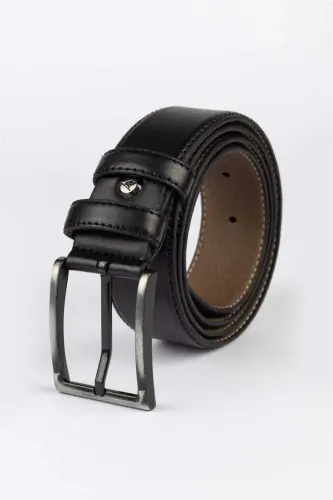 Men's 3.5 Cm Classic Black Belt - 3