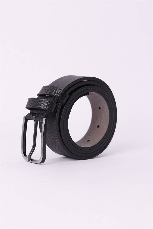 Men's 3.5 Cm Classic Black Belt - 1