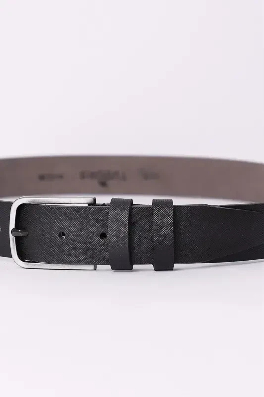 Men's 3.5 Cm Classic Black Belt - 2