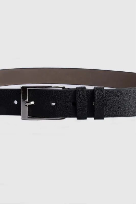 Men's 3.5 Cm Classic Black Belt - 2