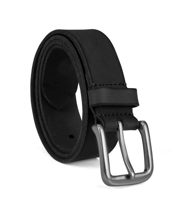 Men's 35mm Classic Jean Leather Belt Black - 1