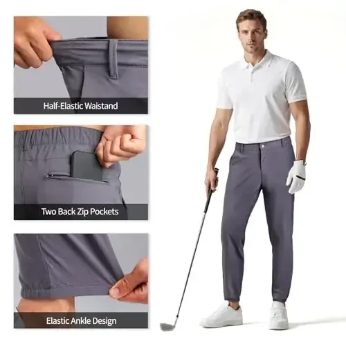 Men's 4-Way Stretch Slim Tapered Fit Golf Joggers -30