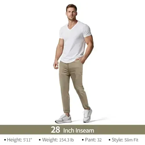 Men's 4-Way Stretch Slim Tapered Fit Golf Joggers -30