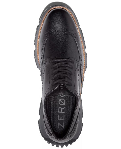 Men's 4.ZERØGRAND Winter Wingtip Oxford Dress Shoe Black Waterproof - 3