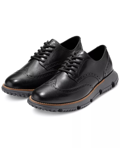 Men's 4.ZERØGRAND Winter Wingtip Oxford Dress Shoe Black Waterproof - 6