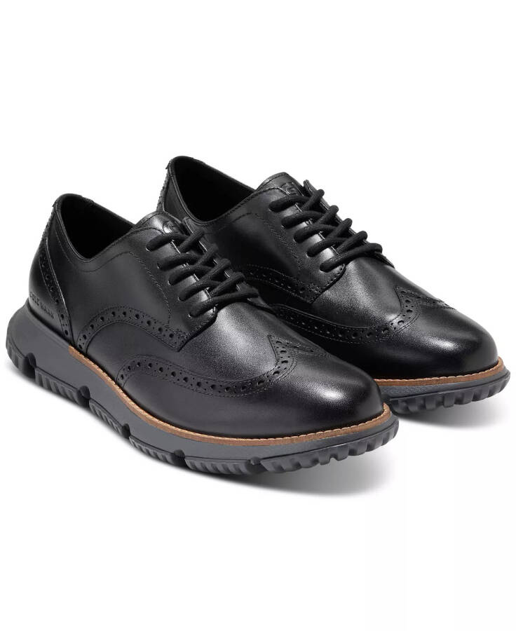 Men's 4.ZERØGRAND Winter Wingtip Oxford Dress Shoe Black Waterproof - 7