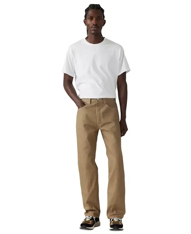 Men's 501® Original Shrink-to-Fit™ Non-Stretch Jeans - Beige - 1
