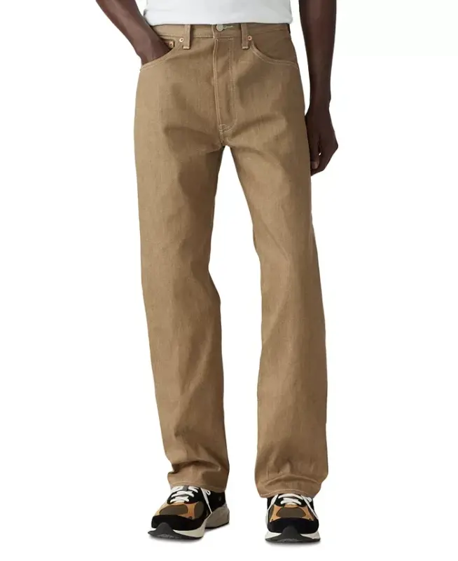 Men's 501® Original Shrink-to-Fit™ Non-Stretch Jeans - Beige - 4