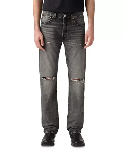 Men's 501™ Regular-Fit Button Fly Non-Stretch Jeans - Black Sand Beach Dx 