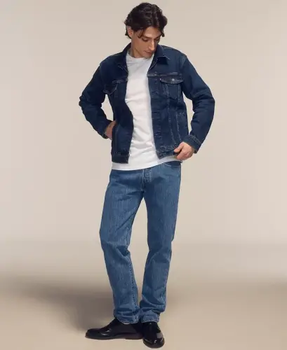 Men's 501™ Regular-Fit Button Fly Non-Stretch Jeans - Optic Daisy - 1