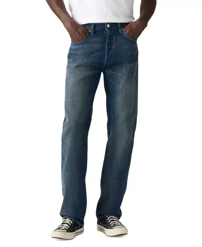Men's 501 Straight-Fit Button Fly Stretch Jeans - 3pm In Columbus - LEVI'S