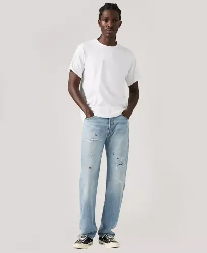 Men's 501 Straight-Fit Button Fly Stretch Jeans - Fix the car - LEVI'S (1)