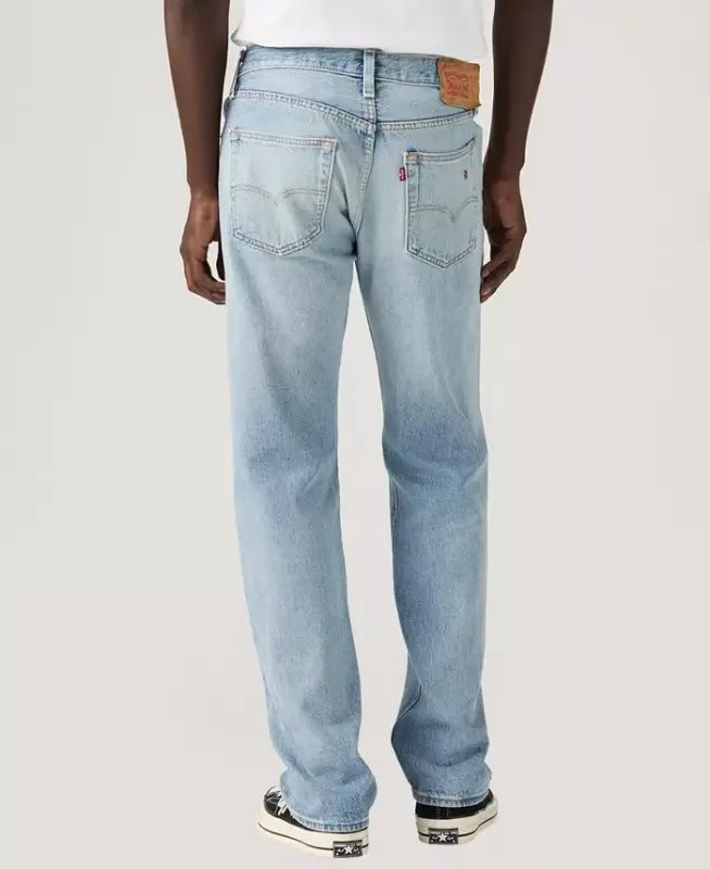 Men's 501 Straight-Fit Button Fly Stretch Jeans - Fix the car - 4