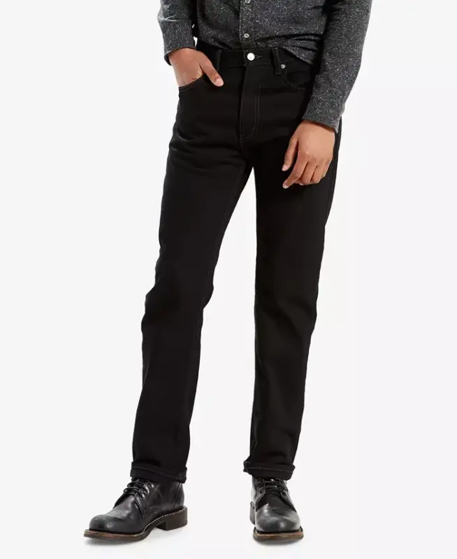 Men's 505™ Regular Fit Non-Stretch Jeans-Black - LEVI'S