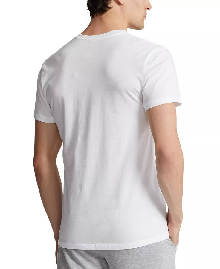 Men's 5+1 Free Bonus Pack. Cotton Classic-Fit V-Neck Undershirts White With Cruise Navy Pp - 2