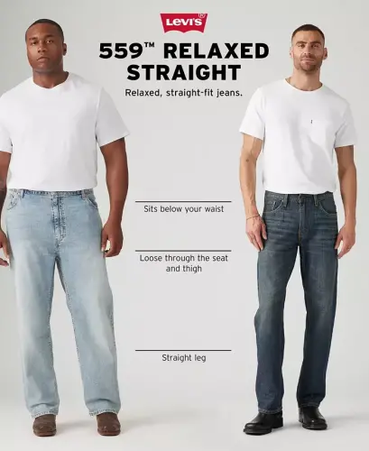 Men's 559 Relaxed Straight-Fit Stretch Jeans - Beyond the Sky - 8