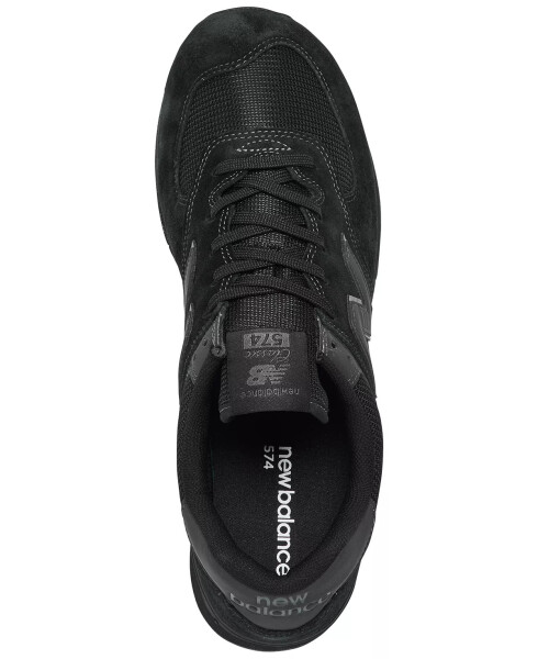 Men's 574 Casual Sneakers from Finish Line Triple Black - 14