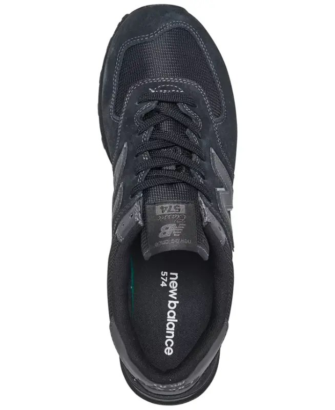 Men's 574 Casual Sneakers from Finish Line-Triple Black - 4