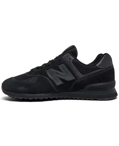 Men's 574 Casual Sneakers from Finish Line-Triple Black - 6