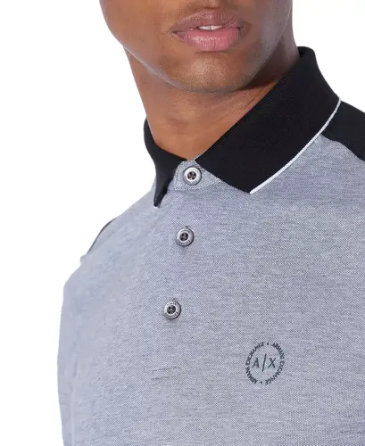 Men's Accent Small Circle Logo Polo Shirt-Black - 3