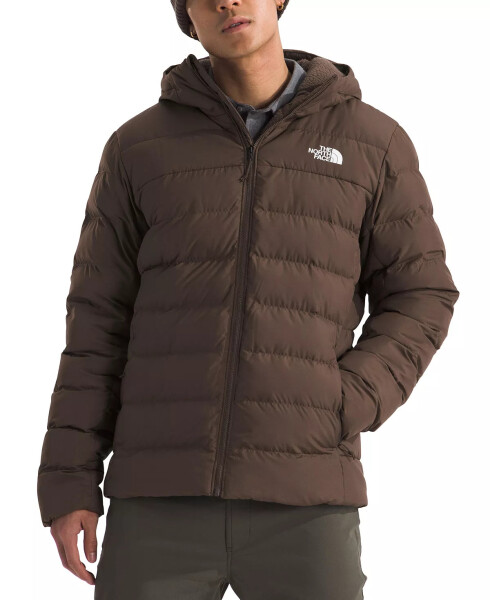 Men's Aconcagua 3 Sherpa Lined Full Zip Hoodie Puffer Jacket Smokey Brown - 1