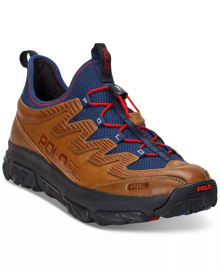 Men's Adventure 300LT Leather & Mesh Sneaker TAN/NAVY/RED - 1