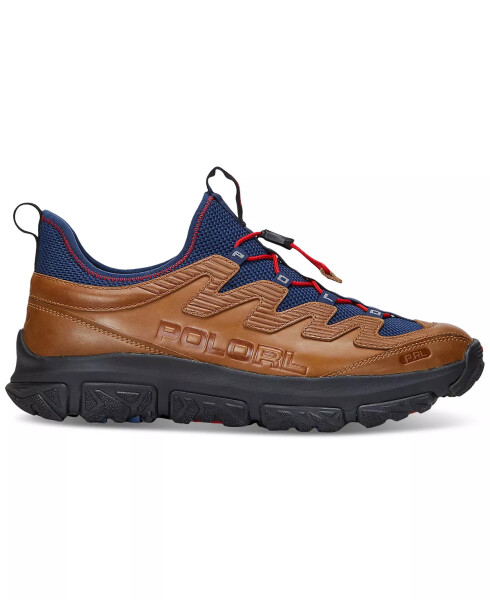 Men's Adventure 300LT Leather & Mesh Sneaker TAN/NAVY/RED - 4