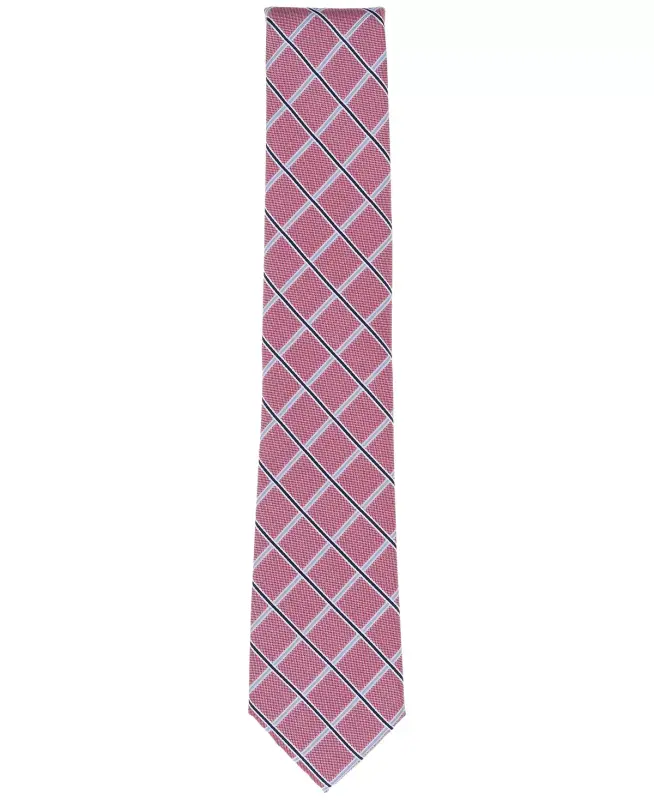 Men's Agoston Stripe Tie, Exclusively at Modazone-Red - 2