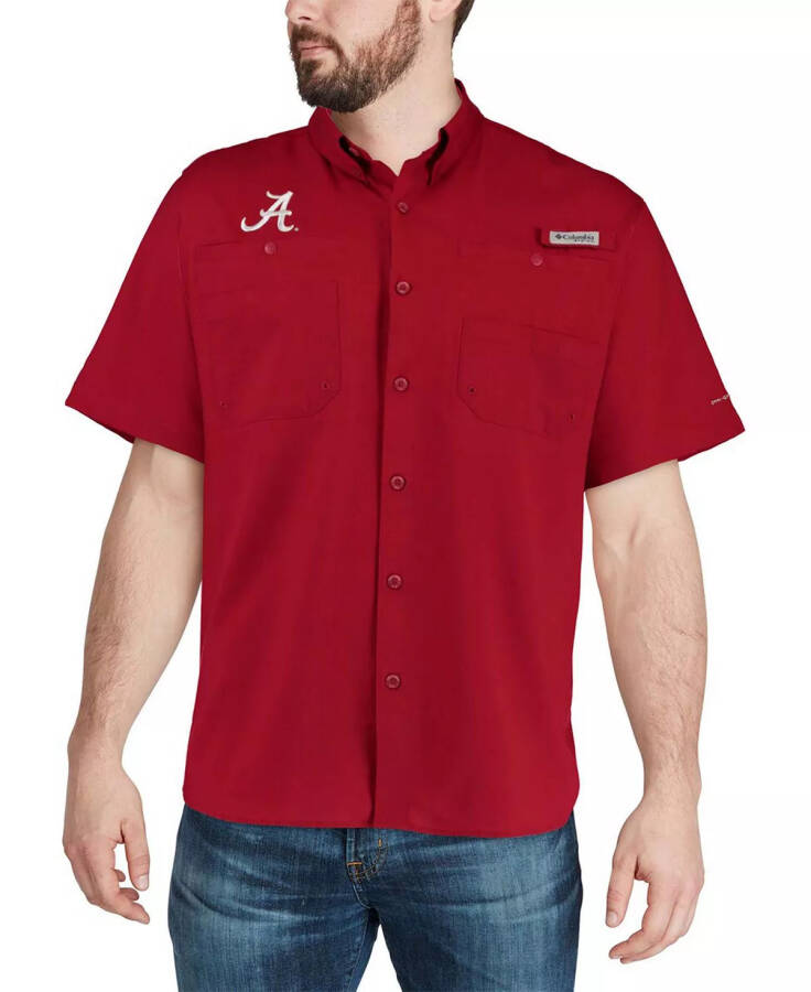 Men's Alabama Crimson Tide PFG Tamiami Shirt Crimson - 1